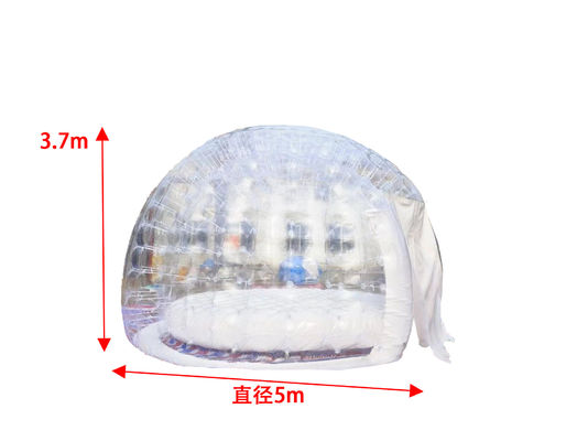 Casa de bolhas inflável transparente para atividades de acampamento em família