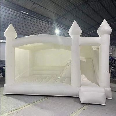 Casa de Salto de Casamento Branco Com Slide Kids Jumping Castle