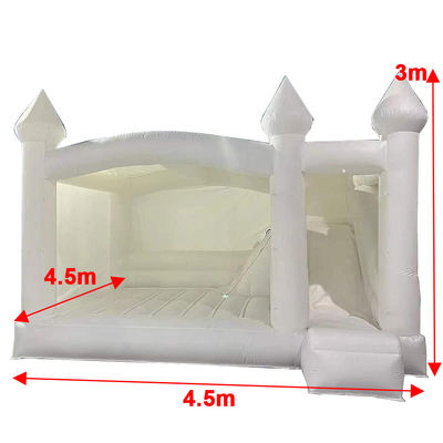 Casa de Salto de Casamento Branco Com Slide Kids Jumping Castle