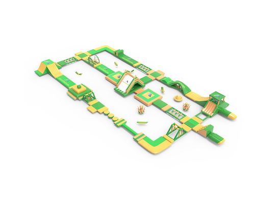 Amarelo Verde PVC Inflável Obstáculos de Água Círculo Challange para Venda