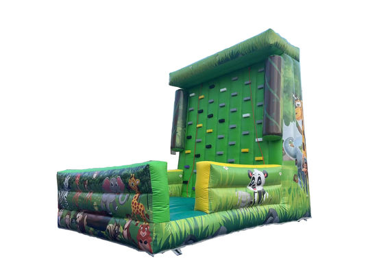 Esportes de tema de animais do zoológico Escalada de parede Jogos Verdes Infláveis