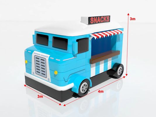 Jogos infláveis ao ar livre Carro azul Snack Tenda de comida para aluguel Venda