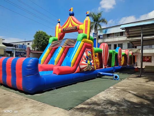 Curso de obstáculos inflável personalizado para aluguel e venda
