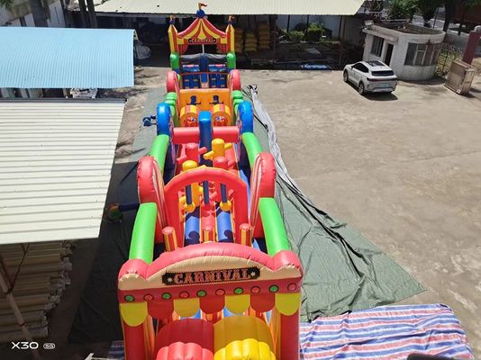 Curso de obstáculos inflável personalizado para aluguel e venda