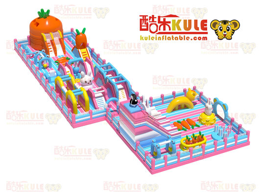 Carrot Inflatable Kids Jumping Castle (Laranja, Azul e Rosa)
