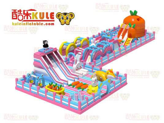 Carrot Inflatable Kids Jumping Castle (Laranja, Azul e Rosa)