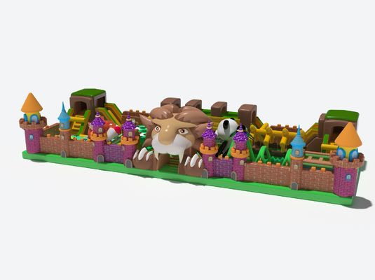 Parque temático Lion Slides Inflável Castelo de Salto Para Crianças