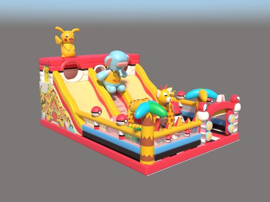 Pikachu Park Commercial Inflável Castelos Salto Com Grandes Deslizamentos
