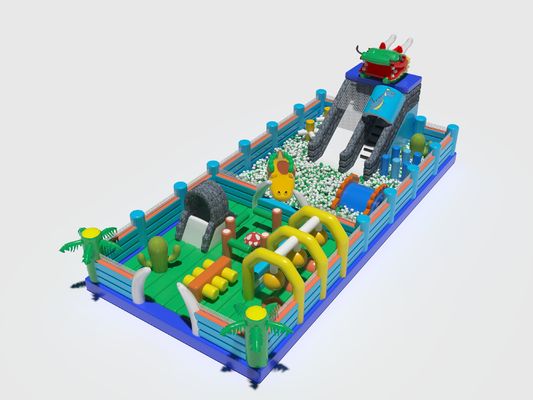 Castelo de salto de escorregador inflável personalizado com piscina de bolas do oceano