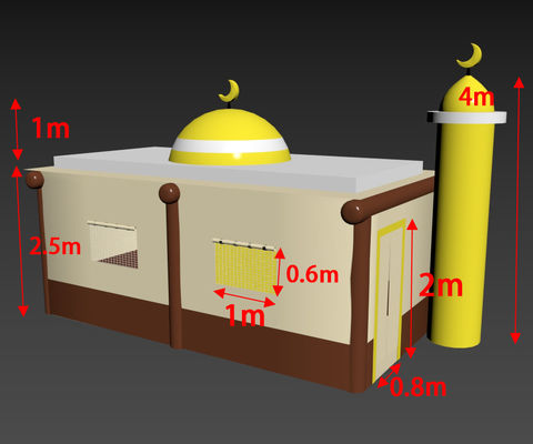 Religião Player Room Air inflável tenda ao ar livre para muçulmanos