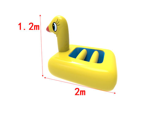 Pato Amarelo brinquedos flutuantes de água inflável em lago e oceano