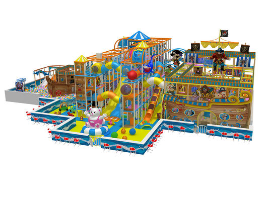 Temática pirata Segurança interior Equipamento de playground suave 500m2 Para crianças