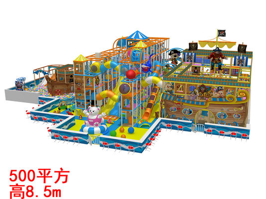 Temática pirata Segurança interior Equipamento de playground suave 500m2 Para crianças