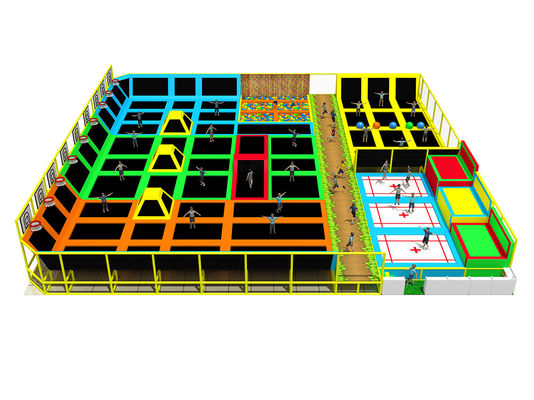 Parque de Trampolins Profissionais Indoor Com Materiais de Nylon Pvc Pp