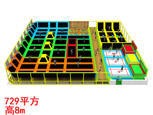 Parque de Trampolins Profissionais Indoor Com Materiais de Nylon Pvc Pp