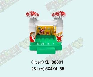 Fungos inflável Samll saltando Blow Up Castle para crianças