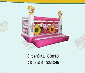 Dupla costura inflável círculo redondo Obstáculos Curso Bouncy Castle Impressão de logotipo
