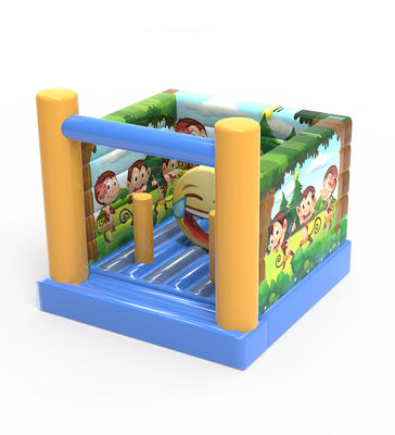 Pequeno castelo de macaco inflável de grau comercial 4*4*4m