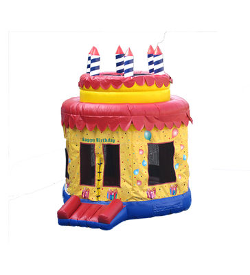 Bolo de aniversário inflável de círculo redondo Castelo de salto 4*4*4,5m