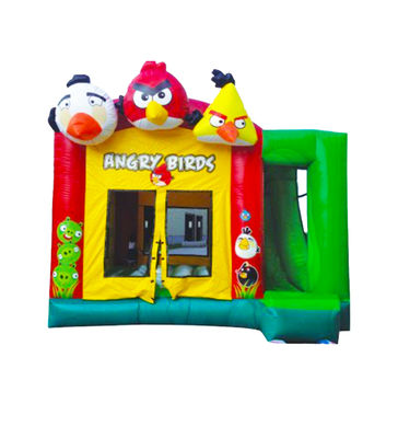 Angry Birds tema inflável castelo de salto duplo costura