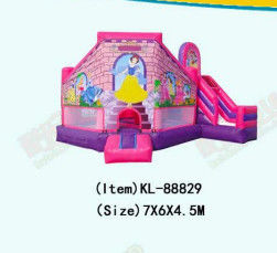 Inflavel rosa-púrpura Disneyland Princesa Bouncy Castle para crianças