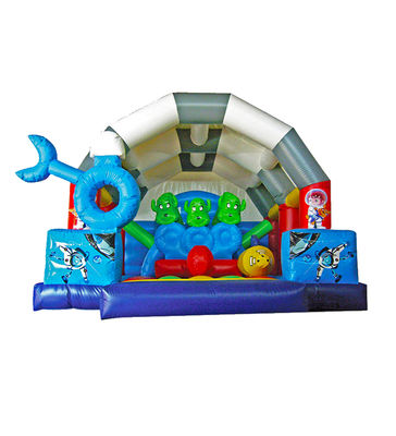 Curso de obstáculos de círculo redondo inflável Bouncy Castle 5*4*4m