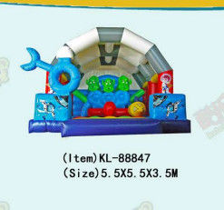 Curso de obstáculos de círculo redondo inflável Bouncy Castle 5*4*4m