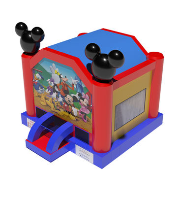 Casa comercial inflável com padrões de Mickey Mouse