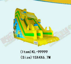 Parque de diversões para crianças Minions infláveis amarelos Slide para aluguel