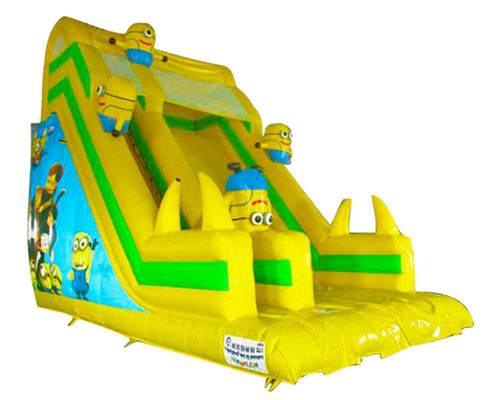 Parque de diversões para crianças Minions infláveis amarelos Slide para aluguel