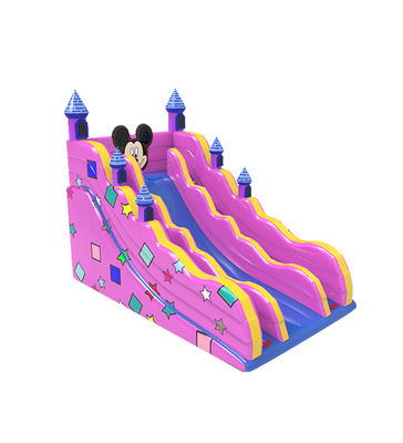 Parque de diversões inflável Miki Mouse Pink Slide For Rentals