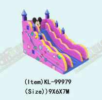 Parque de diversões inflável Miki Mouse Pink Slide For Rentals