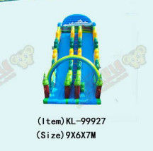 Blue Color Children Fun Park Inflável Grande Deslizador Para Aluguel
