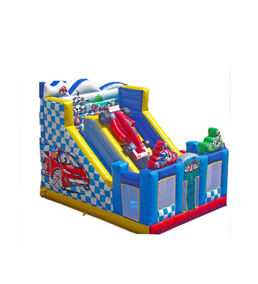 Carros de corrida Slide inflável comercial para aluguel