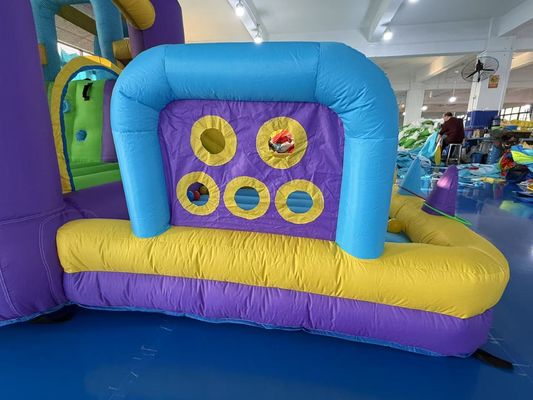 Poliéster Oxford inflável Roxo Amarelo Azul Slide com jogar