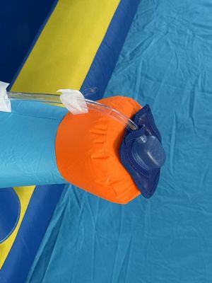 Poliéster Oxford inflável azul e laranja escorrega de água para crianças parque de diversões