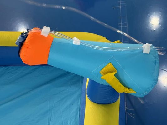Poliéster Oxford inflável azul e laranja escorrega de água para crianças parque de diversões