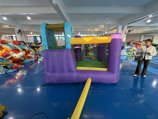 Poliéster Oxford inflável Roxo Amarelo Azul Slide com jogar