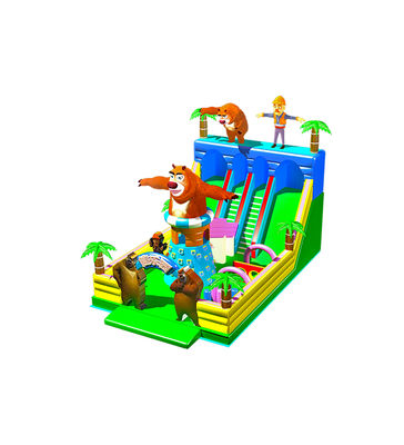 Parque infantil girafa inflável Slide de animais para alugar