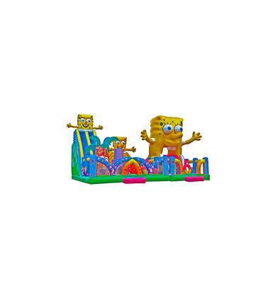 Parque de diversões inflável Bob Esponja Slide Parque de diversões colorido
