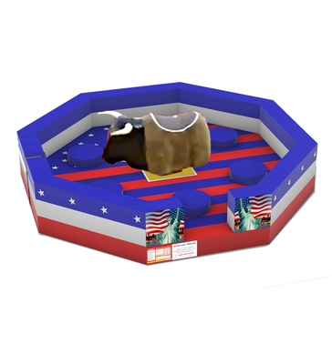 Arena inflável patriótica de rodeio com touro Stars - and - Stripes
