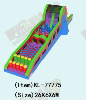 Rainbow - Hued Curso de obstáculos inflável vibrante para diversão lúdica