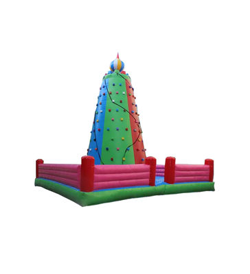 Desafio de Escalada Inflável Colorido como o Arco-Íris - Chamativo