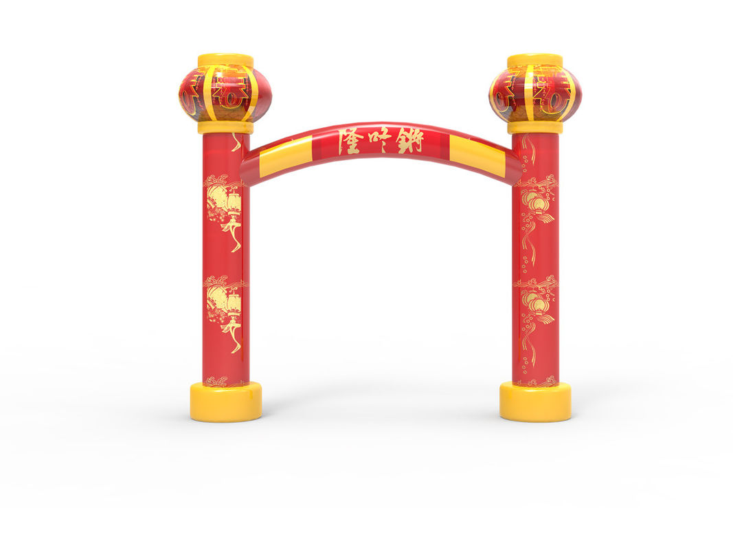 Atividades ao ar livre Arcos infláveis Cor Vermelha 5*6m Para o Ano Novo Chinês