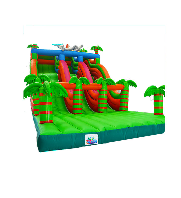 Slides infláveis coloridos para crianças para festas e parques de diversões