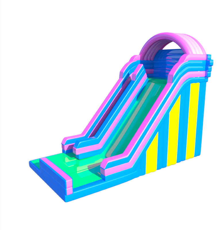 Rainbow Colour Inflatable Slip N Slide Parque de Jogos ao Ar Livre Para Crianças