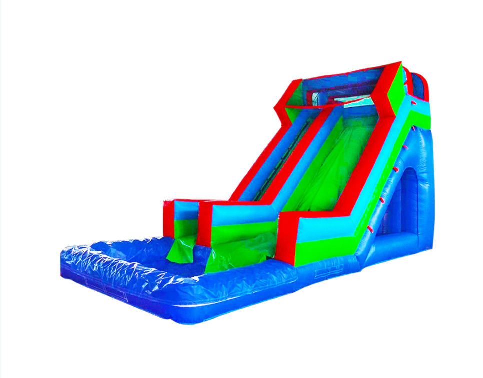 Slide inflável vibrante e colorido para crianças