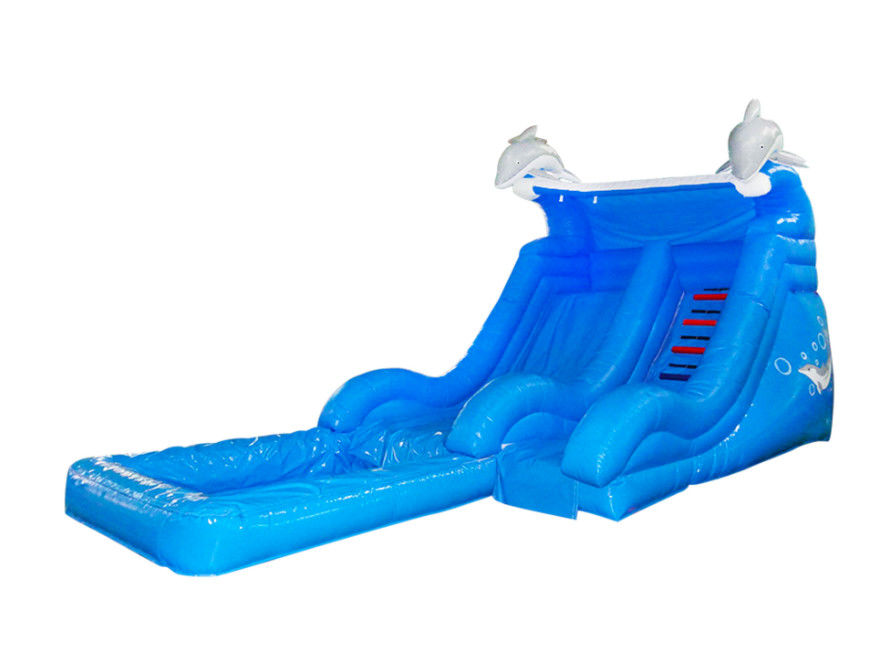 Slide inflável vibrante e colorido para crianças