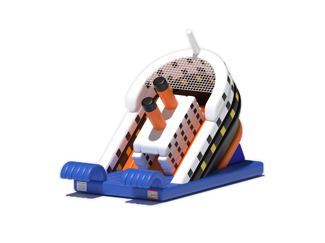 Slides infláveis de estilo de navio de dois lados com parada de onda