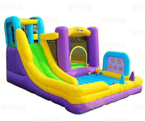 Poliéster Oxford inflável Roxo Amarelo Azul Slide com jogar